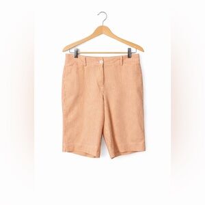 Talbots. Striped Orange Women's Shorts. Pique. Size 10. Great Condition Bermuda